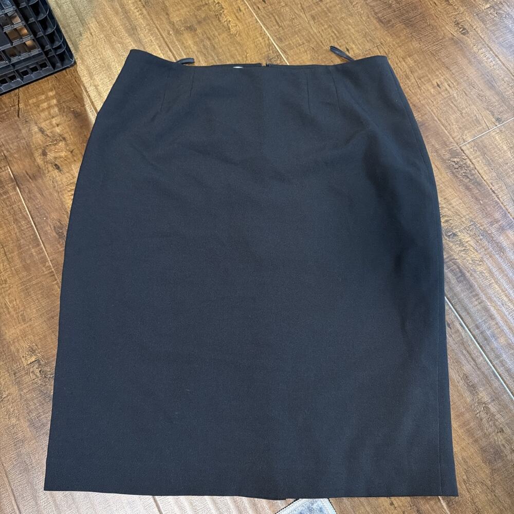 Kasper Classics Black Pencil Skirt Knee Length Size 14 Women's Career